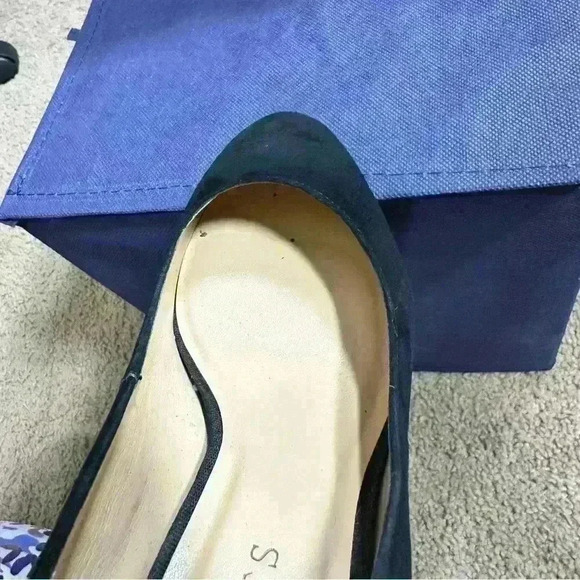 Talbots ISA Heels‎ Block TORTOISE PATTERN Black Suede size 6M - Picture 8 of 12